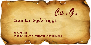 Cserta Gyöngyi névjegykártya