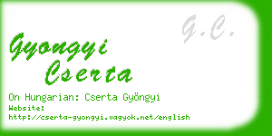 gyongyi cserta business card